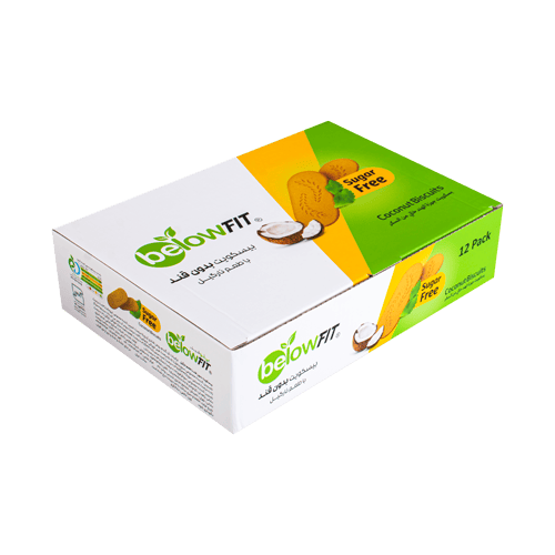 بیسکویت بدون قند با طعم نارگیل بسته 12 عدی بیلو Below